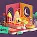 3D animation  design media motion music spotify stream Tarka Isometric