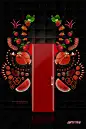 Red Smeg Refrigerator Advertisement by Guilherme Eugênio Ronconi #采集大赛#