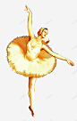 卡通复古芭蕾舞演员 页面网页 平面电商 创意素材