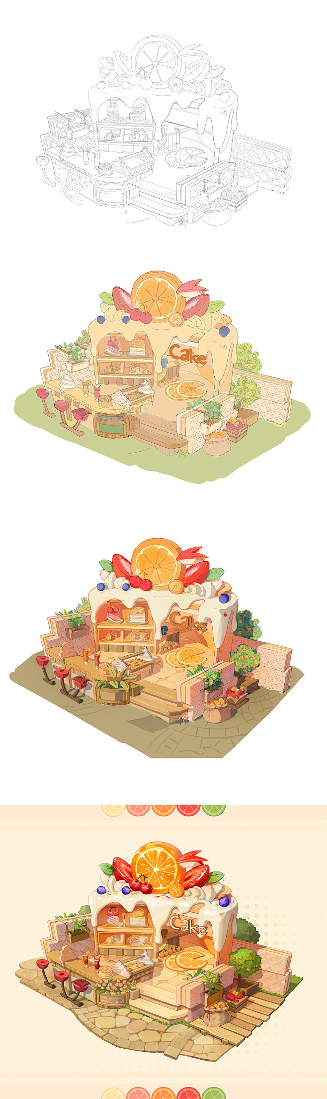 Orange cake Shop