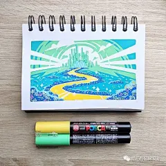 手绘丨洗眼治愈系，丙烯马克笔在大神手里永远整整齐齐，引起极度舒适！ : 60万插画师共同关注→插画与品牌设计