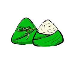 绿色唯美高端大气端午节手绘素材