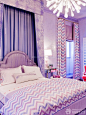 90后女生紫色卧室设计装修效果图片