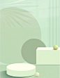 绿色C4D背景图