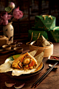 Pyramid-shaped dragon boat dumplings