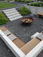 在花园里放下炉膛 -  #garden #gardendecoration #hearth #lowered