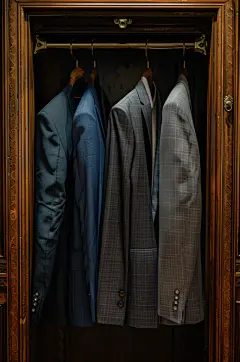 AI数字艺术西装定制西服店摄影图-众图网
