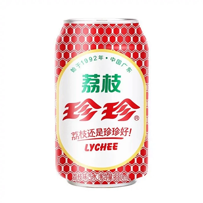 珍珍荔枝味汽水330ml 6瓶 24瓶整箱8090怀旧碳酸饮料-tmall.com天猫-花瓣网