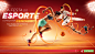 3D light paint sport runner Esporte orange basket martial arts