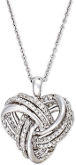 Wrapped in LoveTM Diamond Heart Pendant Necklace in Sterling Silver (1/4 ct. t.w.) on shopstyle.com: 