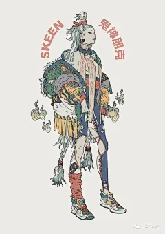 ZeenChin最新系列「鬼神朋克」， 将阴阳间的摆渡人“米婆”与朋克街头摇滚元素相结合又带来新的视觉体验！