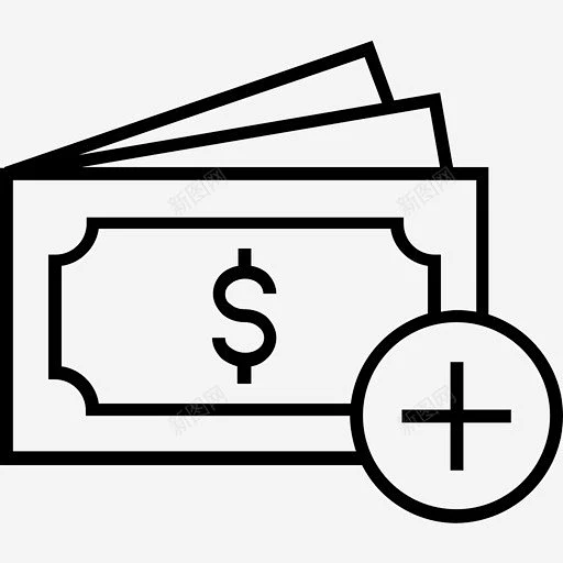 加钱现金纸币图标 免费下载 页面网页 平面电商 创意素材-花瓣网