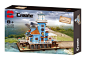 街景：老渔屋：灯塔渔屋（The Lighthouse）（盘古PANGU PG-12002、型玩模客MORKMODEL/模客积木MORK/优格积木UrGe/XMORK 30105） : 街景：老渔屋：灯塔渔屋（The Lighthouse）属于主题系列系列积木套组，整个套组包含 2361 个积木颗粒。首发于2020年。