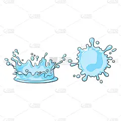矢量卡通滴水花设置隔离