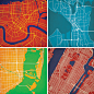 Slick City Prints for Map/Graphic/Color Lovers | 2Modern Blog