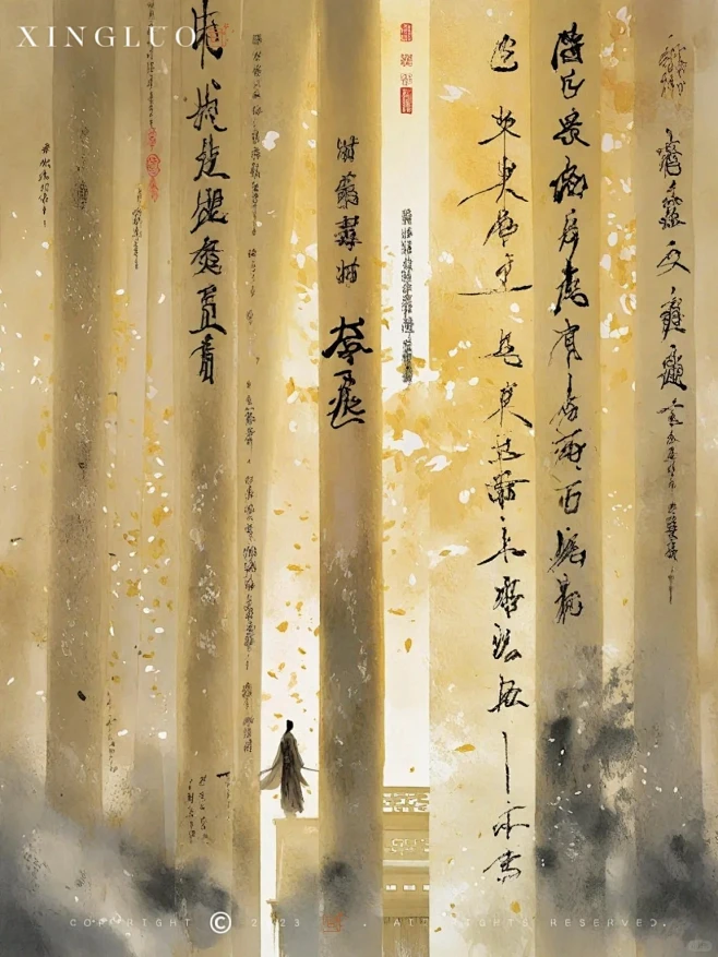 东方美学｜三千年读史，不外功名利禄；九万 里悟道，终归诗酒田园。 #奇域AI东方巡游#奇域AI#小说封面#诗词#国风插画#古风插画#国风#古风 ...