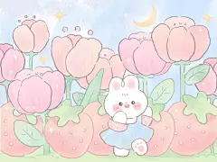 ”心怀浪漫宇宙，也珍惜人间日常“ #手绘ipad壁纸 cr.momo的一点日常