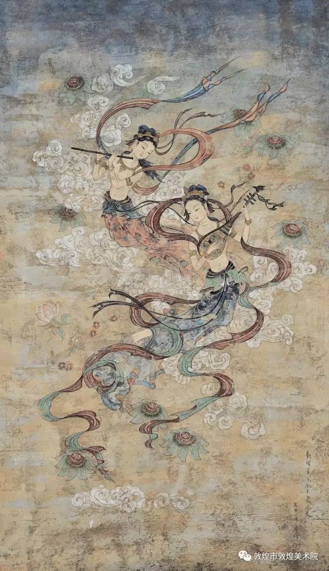 伎乐双飞天2