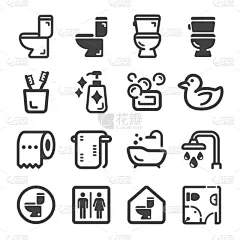 浴室,图标,香波,房屋,浴盆,图像,牙刷,衣柜,个人卫生用品,淋浴