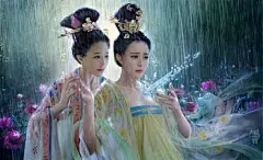 【求图】有没有两个女孩的古风图片。_古装手绘美女图片吧_百度贴吧