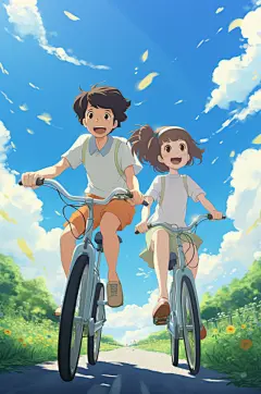 数字艺术学生放假开心过暑假扁平风插画