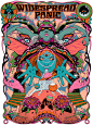 poster gig poster music concert Show rock surreal psychedelic ILLUSTRATION  gig