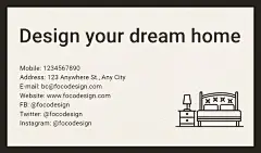 Minimalist Style Interior Designer Business Card