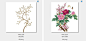 中国复古风工笔画牡丹梅花鹿孔雀鸟莲花卉PNG免扣设计素材png182-淘宝网
