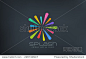 Star Splash Logo design abstract vector template. Colorful lines logotype entertainment concept icon. 正版图片在线交易平台 - 海洛创意（HelloRF） - 站酷旗下品牌 - Shutterstock中国独家合作伙伴