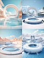 未来主义场景
Pool, circular stage, white, CINEMA4D 4d rendering style, central composition, Scoutcore, futuristic technology, subtle colors, cubic futurism, ultra fine details, high resolution, 16k --ar 3:4