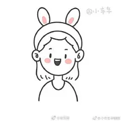 一组原创简笔画小头像
（by：小车车学画画） ​​​​