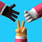 3D c4d cartoon hand ILLUSTRATION  插图