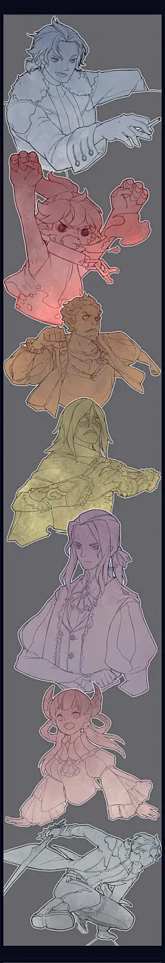 烨火  的插画 漫画人设