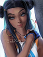 Nessa. portrait render. by sakimichan