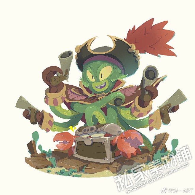 角色-海盗，海神，海怪，海洋元素，美人鱼...