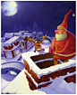 圣诞老人-西木得栗_童话，鹿，老人，圣诞_涂鸦王国插画