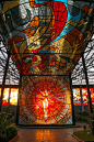 当植物遇上艺术 贴满彩色玻璃壁画的壮观植物园 - ABBS 论坛