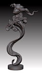 Spirit of the Forest, Sam Greenwell : This is a zbrush sculpture that I've been doing in my spare time.  Really enjoying doing my own designs!   She will soon be a resin kit.