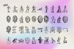 480款复古文艺复兴神话人物动物植物自然线描手绘插画矢量素材 Prodigiorum Naturae - Illustrations - 格外视觉(uigui.cn)-国外高品质设计素材共享网