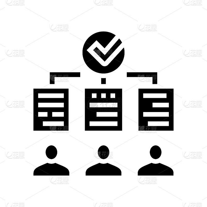 三种方式匹配字形图标矢量插图