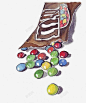 巧克力豆高清素材 M豆 水彩巧克力豆 元素 免抠png 设计图片 免费下载 页面网页 平面电商 创意素材