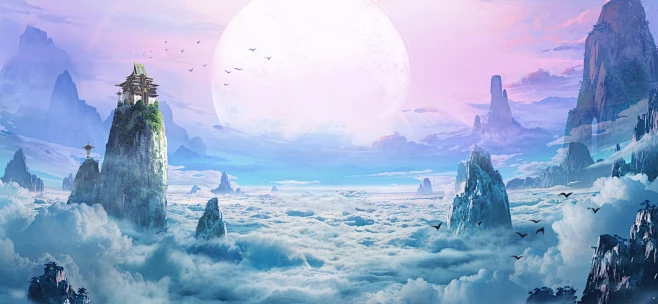 仙侠背景-花瓣网