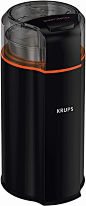Krups GX332850 Silent Vortex Electric Grinder for Spice,Dry Herbs and Coffee, 12-Cups, Black