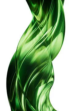 点击来源直接获取大图文件 |黑暗透明玻璃曲线，3D 渲染