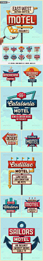 Vintage Motel Sign Pack - Miscellaneous Graphics