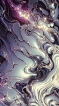Abstract White Spectrum Vivid Marbling Patterns