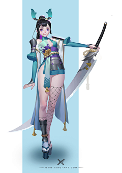 银河河河采集到女武士