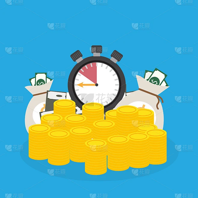 Time is money. Time management abstract illustrati图片_其他图片图片素材-花瓣网