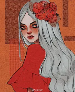 动漫潮流女生手绘头像* , 人物插画艺术家 , vitkaninn ​​​[/cp] - 堆糖