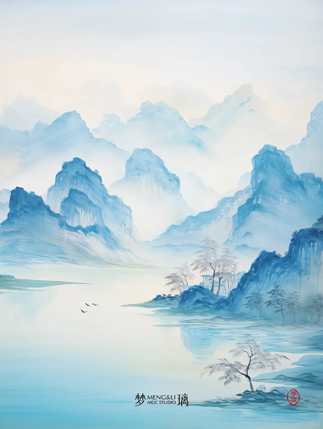 AI绘画| 东方美学 山水的宁静与深邃 咒语 - 小红书-花瓣网